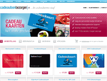 Tablet Screenshot of cadeaubonbezorgen.nl